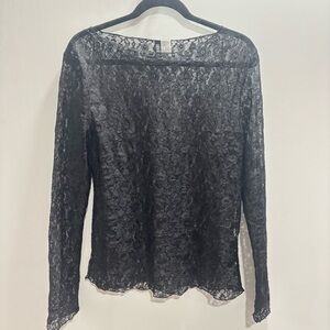 H&M Black Lace Blouse
